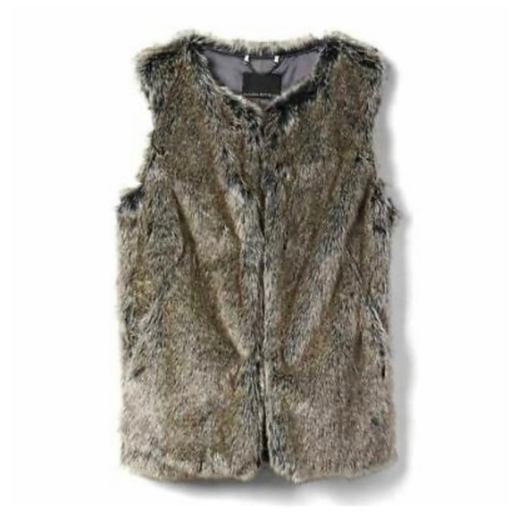 [Banana Republic] Smoky Gray Fur Vest - Picture 9 of 9
